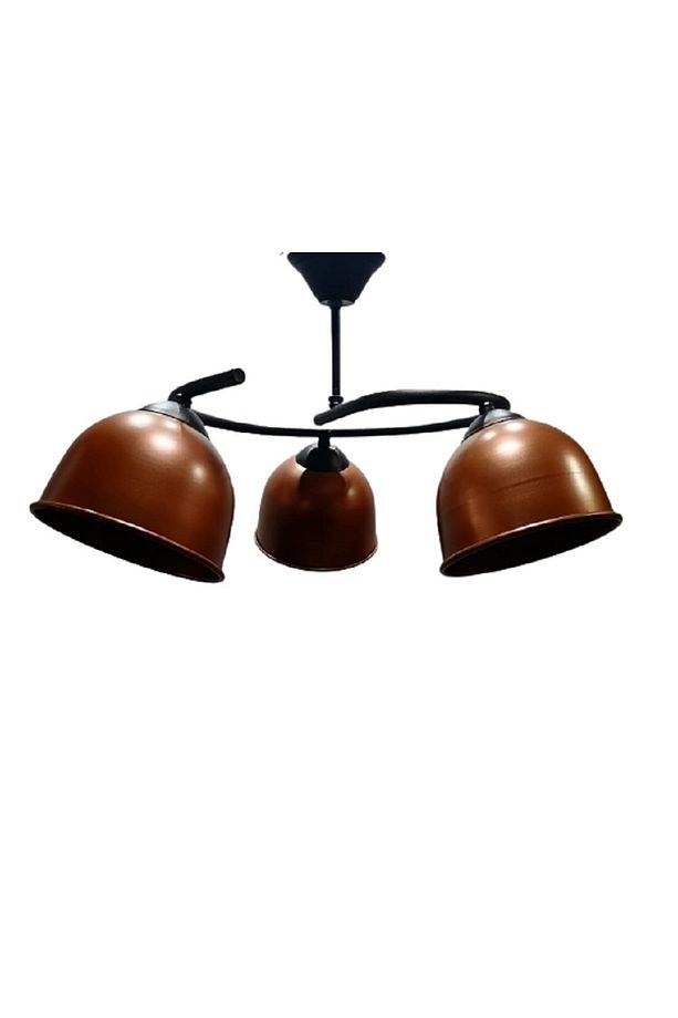Mylights Bakır Üçlü Metal Avize Rustik Vintage Avize - 2