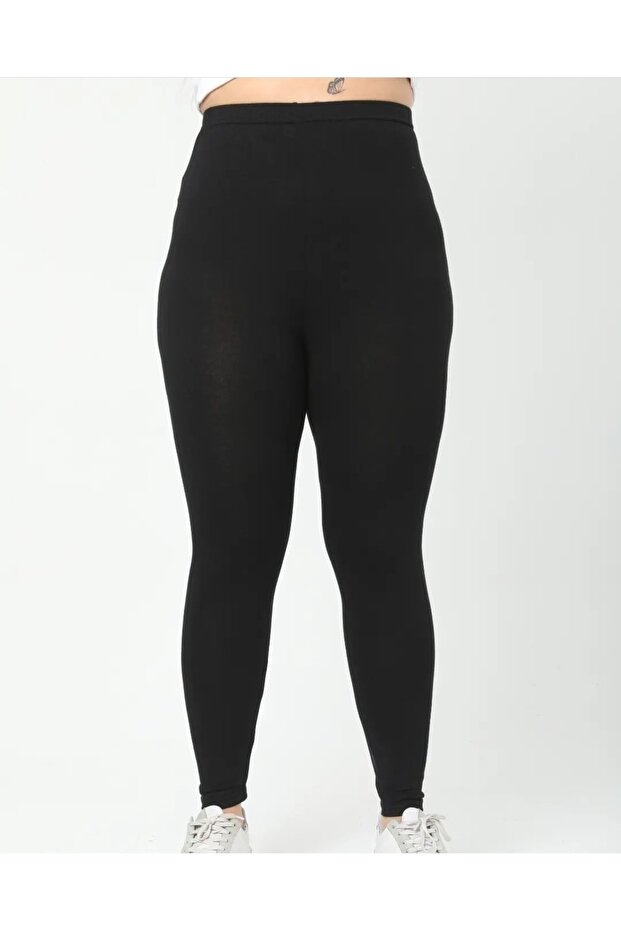 Plus Size Combed Cotton Tights - 1