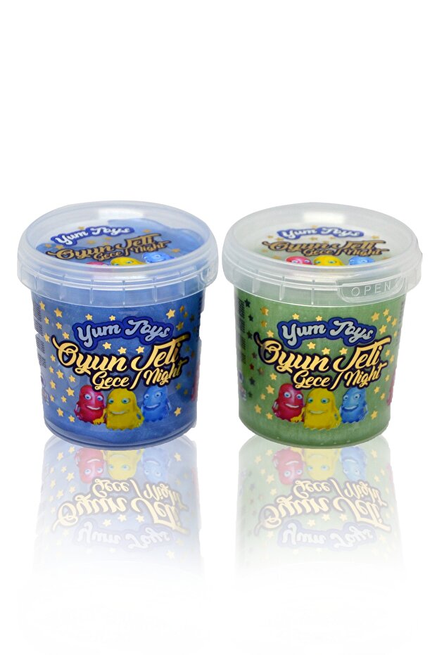 Özel Formüllü Mavi Ve Yeşil Simli 140 gr X2 Hazır Slaym - Slime - 3