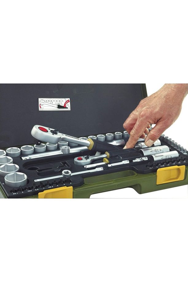23286 1/4" Ve 1/2" Cırcır Kollu 65 Parça Lokma Takımı Ve Bits Takımı - 3