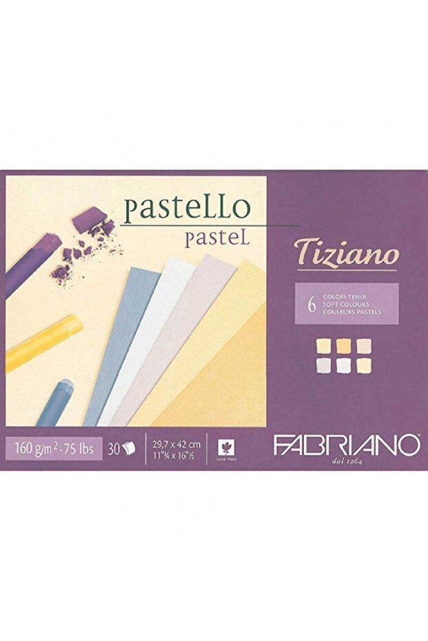 Tiziano 160gr Soft Color (Pastel Color) Block 30 Sheets A3 (29.7x42cm)