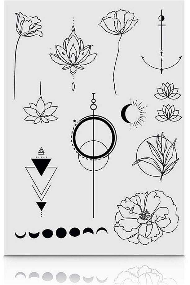 Minimal Desenli Geçici Dövme - 2
