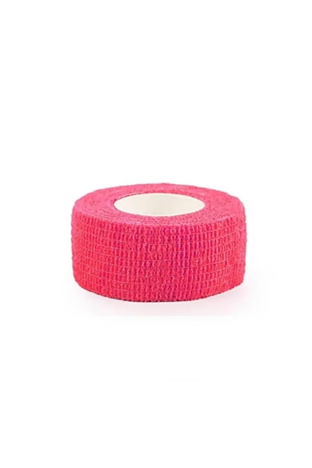 2.5 Cm Kırmızı Elastik Kendinden Yapışkanlı Coban Bandaj Yapışan Koban - 1