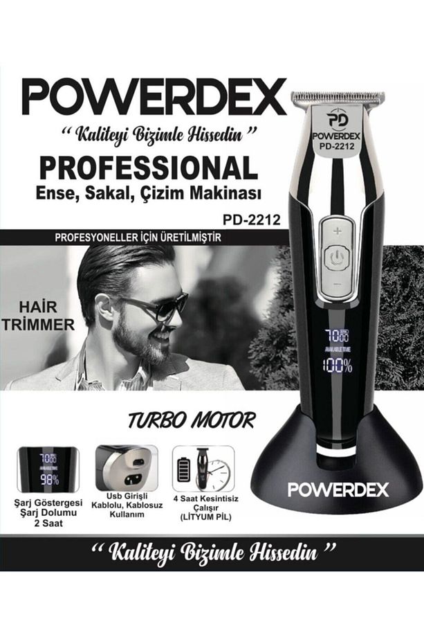 Pd-2212 Profesyonel Ense Sakal Çizim Traş Makinası - 3