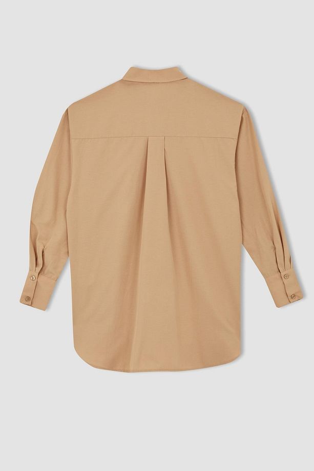 Regular Fit Basic Uzun Kollu Gömlek Tunik - 8