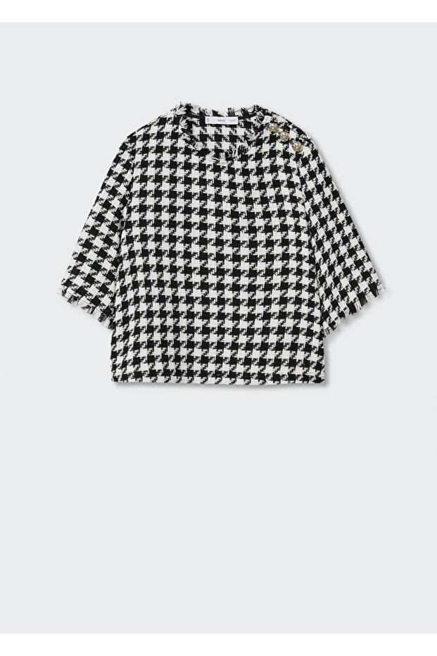 Düğmeli Tüvit Bluz - 3