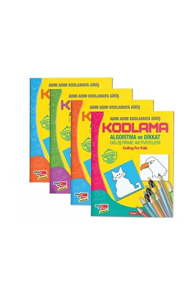 Algoritma Temelli Adım Adım Kodlama 4 Lü Set Robotik Kodlama Kitabı - 1