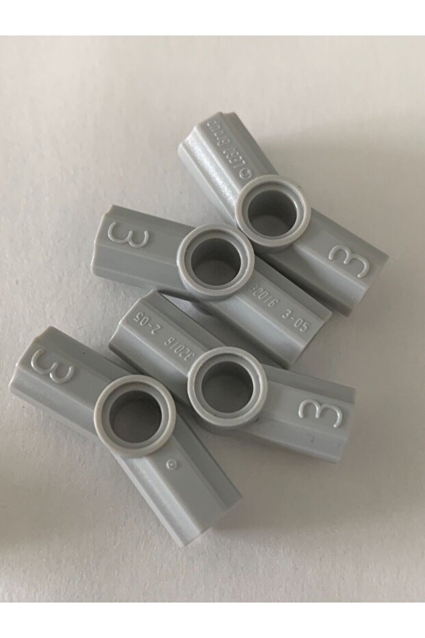 Original Technic Custom Axle Connector Angled#3 Connection Parts Light Gray 4 Pieces to Send - 1