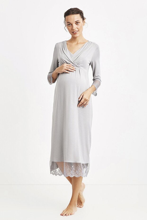 871 Maternity Dress-smoke Gray