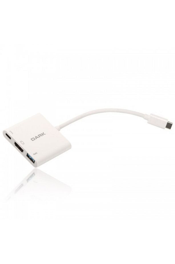 Dk-ac-u31x32 3in1 Usb3.1 Type C Erkek-usb3.0-hdmi (4k Uhd)-usb3.1 Type C Şarj Dönüştürücü - 1