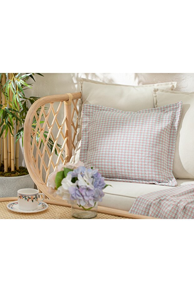 Rozaline Filled Throw Pillow 45X45 cm Mint-Kitten