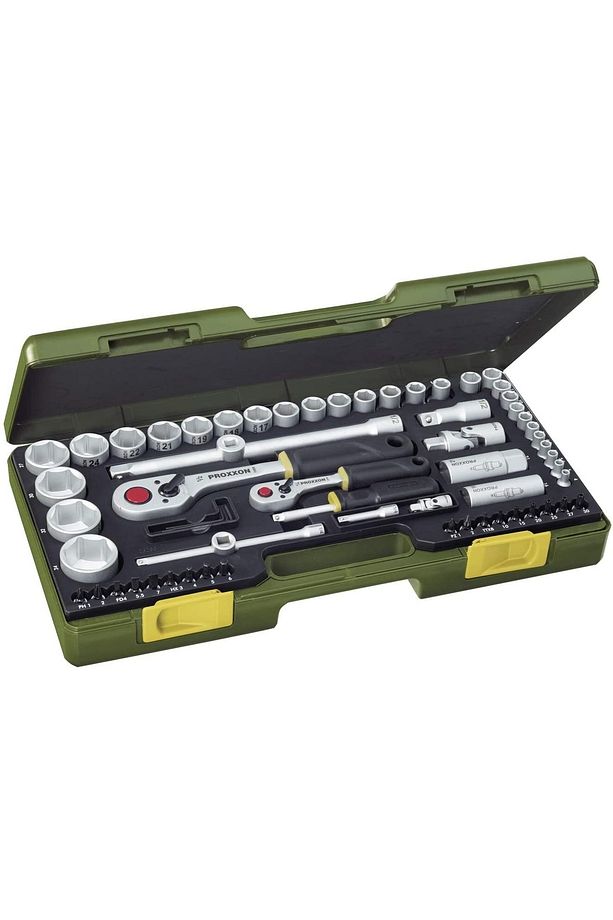 23286 1/4" Ve 1/2" Cırcır Kollu 65 Parça Lokma Takımı Ve Bits Takımı - 1