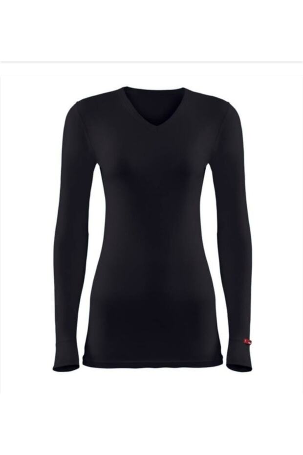 Black Spade Women's Thermal Level 2 Long Sleeve V-Neck 1257 Black