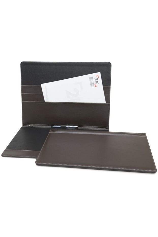 Rainbow Artificial Leather Covered 4 Pockets Pad Desk Mat 33x45 cm