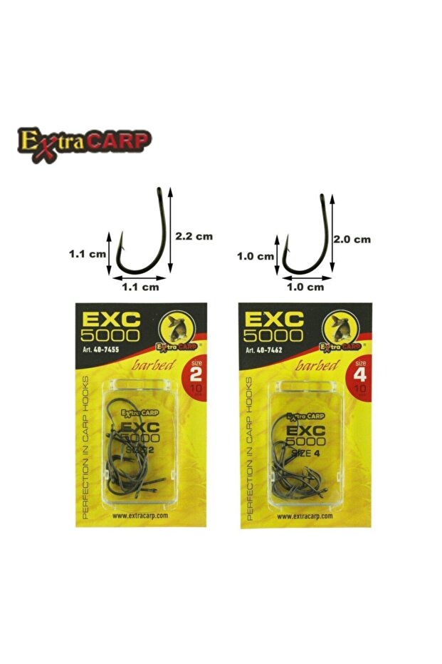 Extra Carp Hooks Exc 5000 No2 10pcs - 1