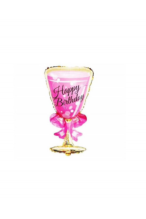 Happy Birtday Pink Goblet Foil Balloon 49×103 Cm