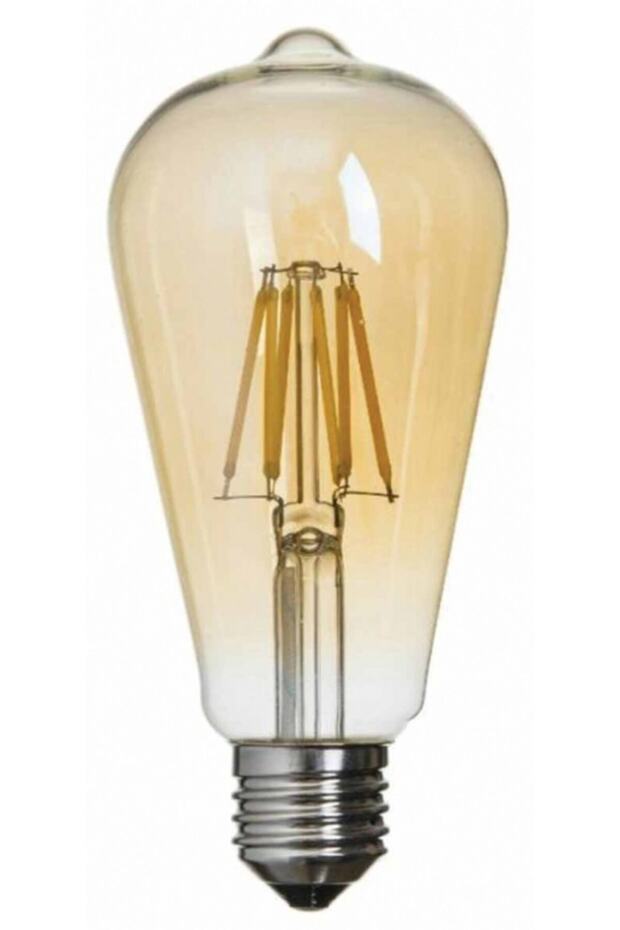 Global K2 Kes605 6w E27 2700k Sarı St64 Led Flamanlı Rustik Ampul - 1