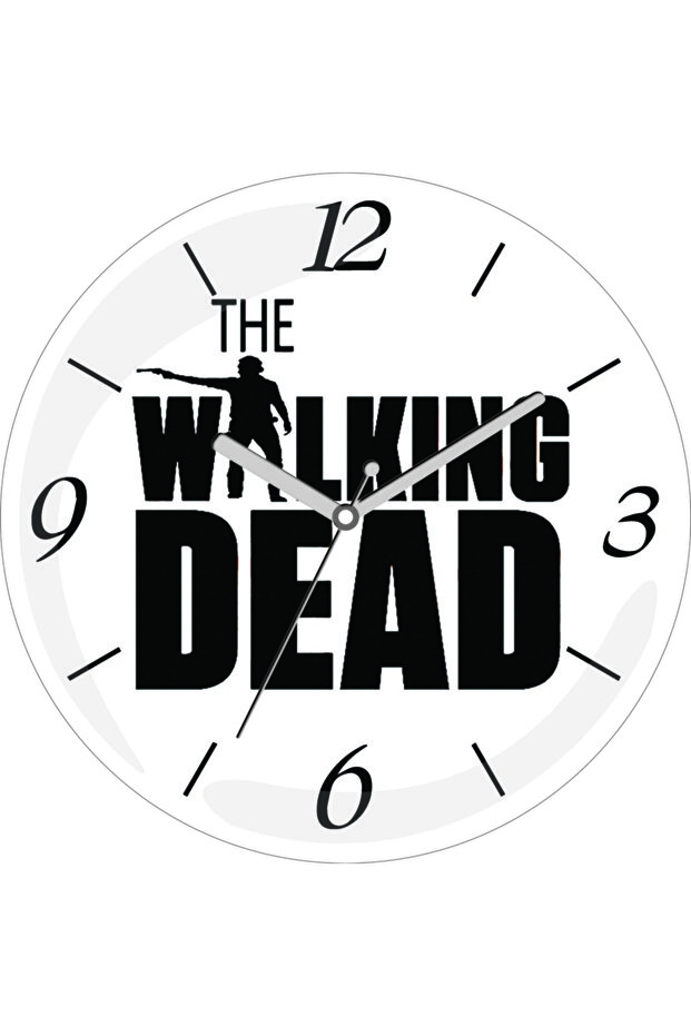 ساعة حائط من الزجاج الحقيقي من The Walking Dead Silent Mite Curved