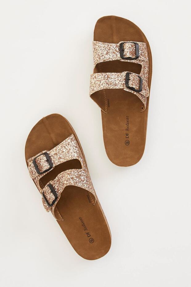 Kadın Çift Bantlı Düz Taban Terlik - 2