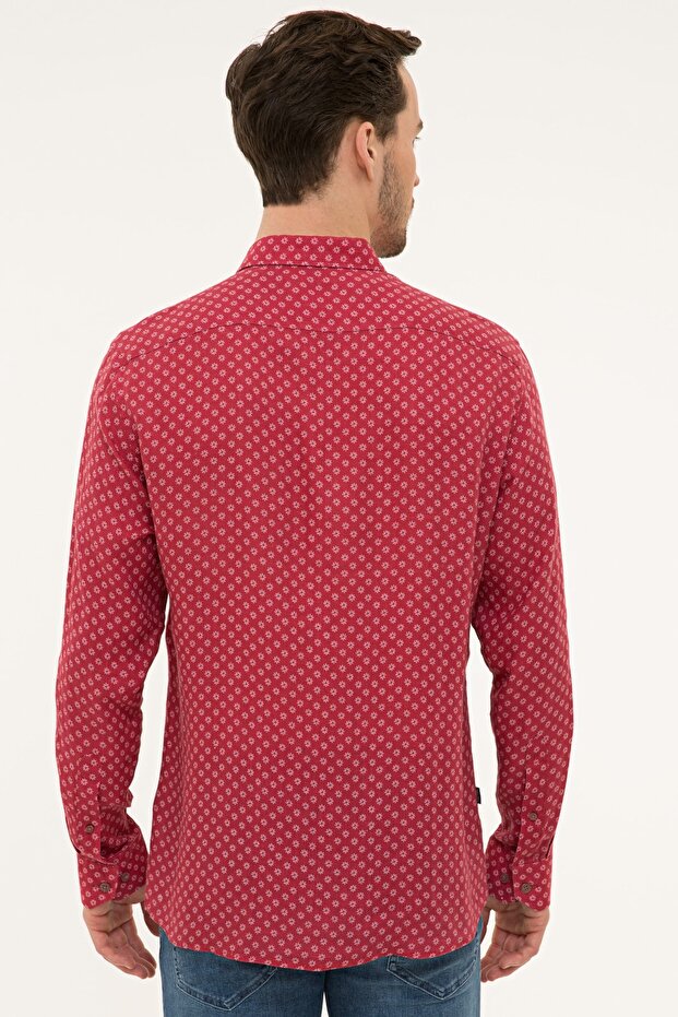 Bordo Regular Fit Gömlek - 3