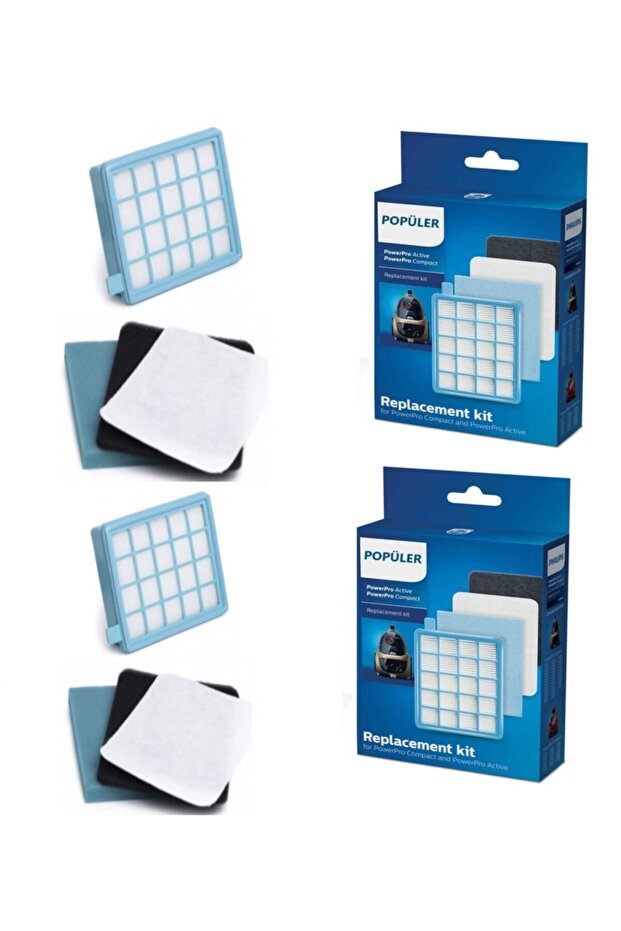 مجموعة فلتر هيبا المتوافقة مع فيليبس FC 8632 8633 Power Pro Active 2 Box