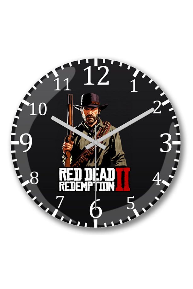 Red Dead Redemption 2 John Marston Duvar Saati Bombeli Gercek Cam - 1