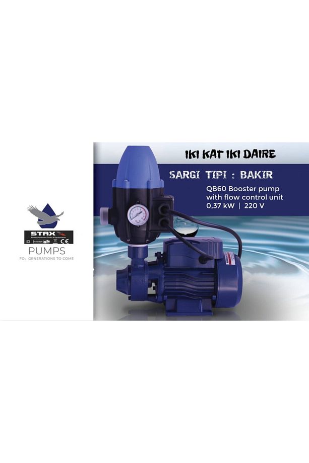 Su Pompası Paket Hidrofor Otomatik Sistem Su Pompası 0.5hp Bakır Sargı Tek Sarım Sargı - 6
