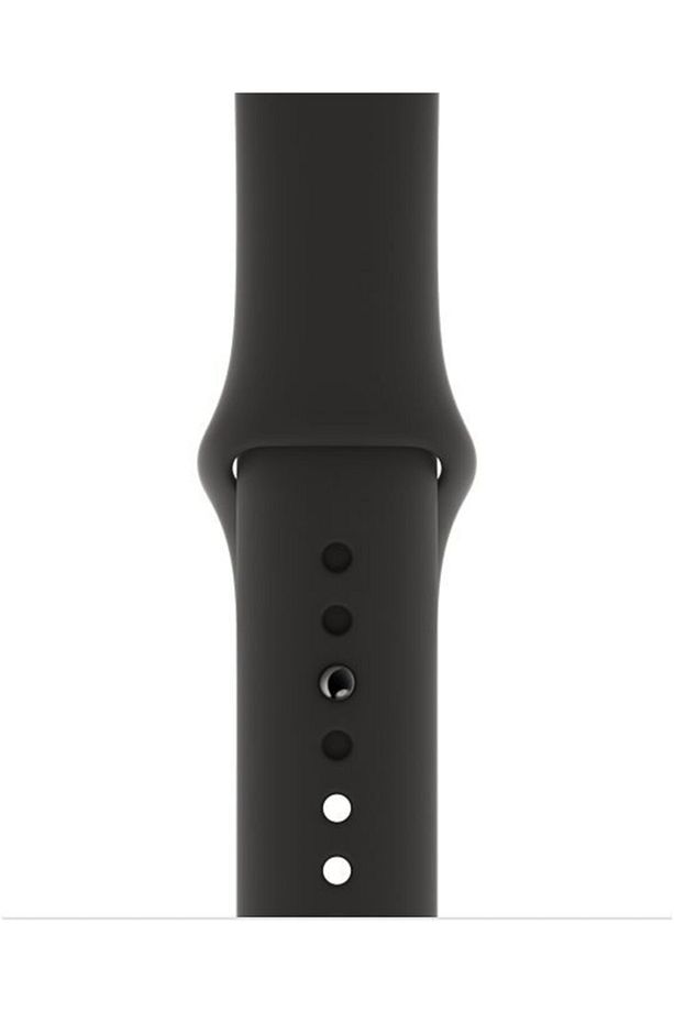 Apple Watch 42-44mm Spor Silikon Kordon Siyah - 1