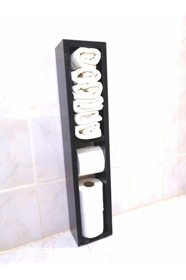 Siyah Yedekli Havluluk Tuvalet Kağıtlık - 1