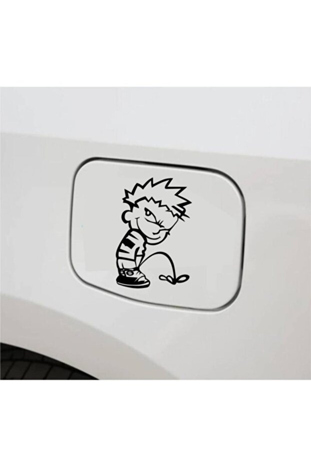 Car Tank Cover Sticker Naughty Child Auto Sticker 2 Pieces