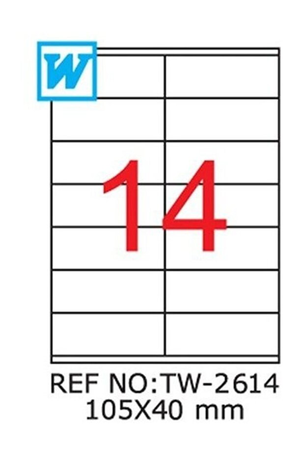 Tw-2614 Model 105 X 40 mm Laser Label