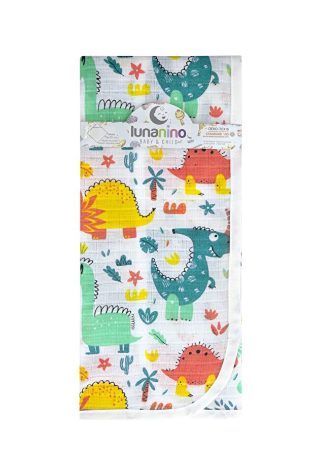 Muslin Baby Swaddle Dino with Ears