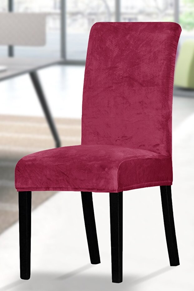 Red Velvet Chair Cover 6 Pcs