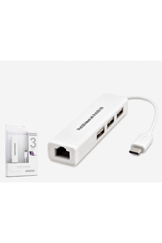 HD4545 Type-C إلى إيثرنت + 3 منافذ USB معدد إرسال