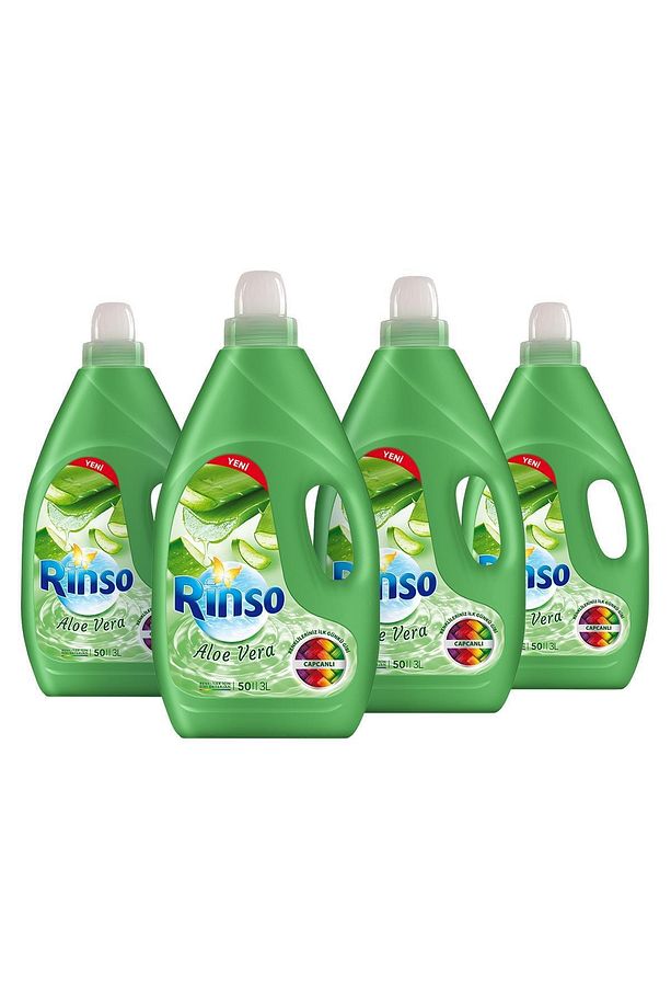 Aloe Vera Renkliler Için Sıvı Çamaşır Deterjanı 3000 ml 50 Yıkama X 4 Adet - 2