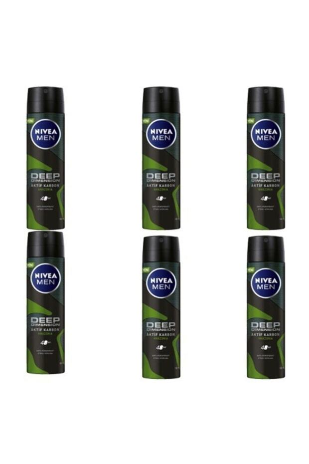 Men Deep Dimension Amazonia Sprey Deodorant 150 ml Erkek 6 Adet - 1