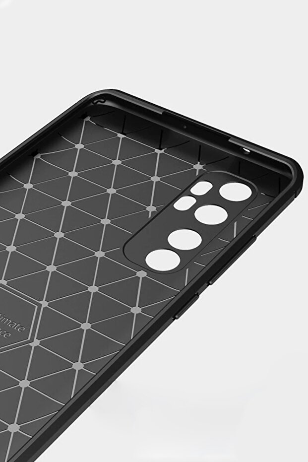 Xiaomi Mi Note 10 Lite Brushed Carbon Fiber Silikon Kılıf - 3