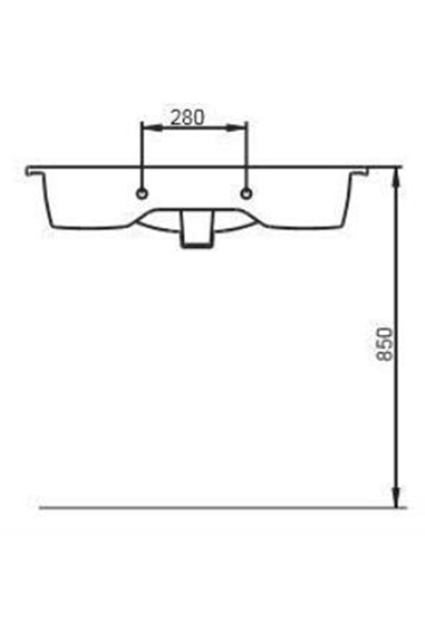 Luna Flat Lavabo 80cm - 5