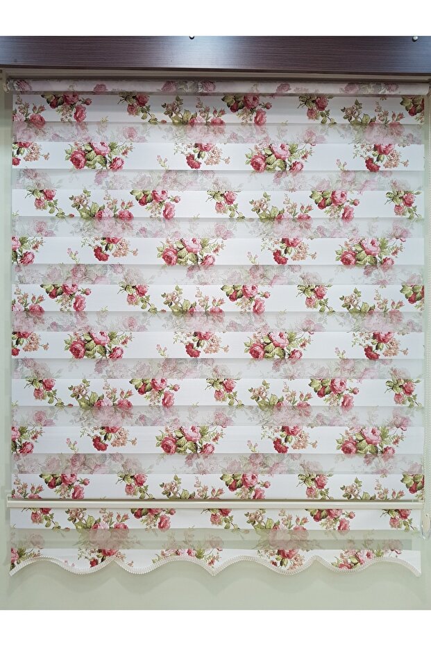 Çiçek Baskılı Zebra Stor Perde - 3