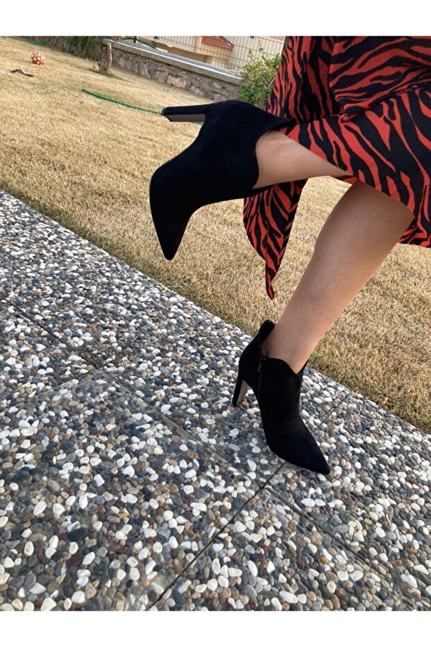 Bot Vıolet Siyah Süet - 3