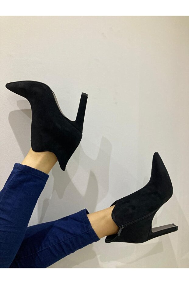 Bot Vıolet Siyah Süet - 4