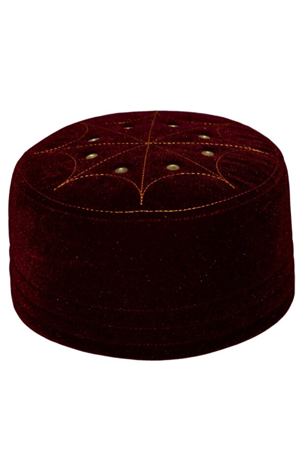 Burgundy Skullcap,Coloured Skullcap,Burgundy Fes T066