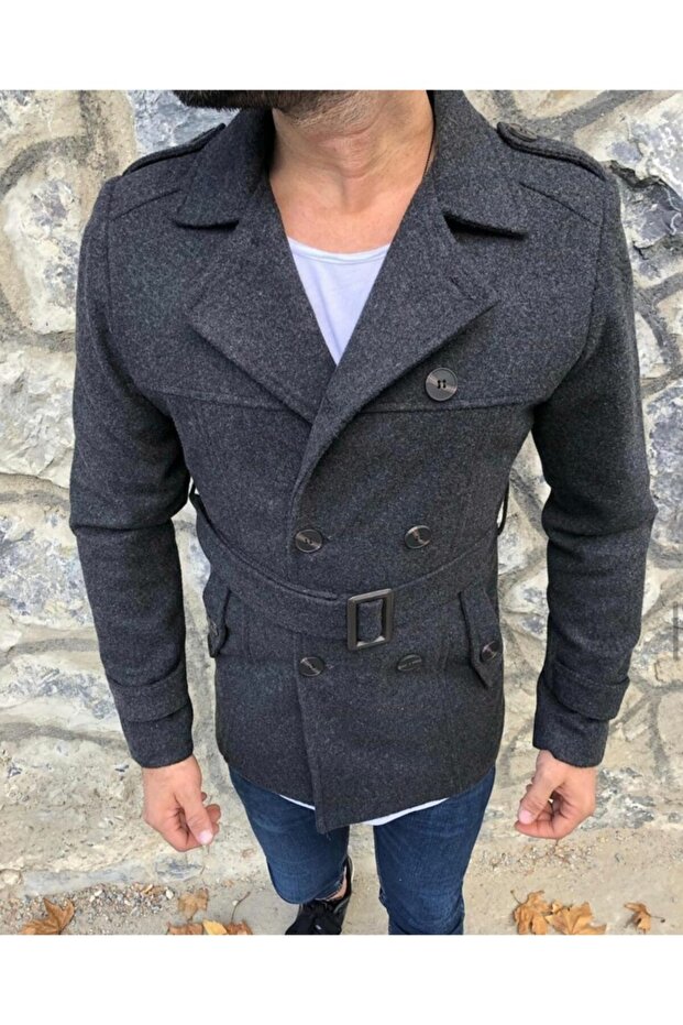 Antrasit Kaşe Kaban - 1