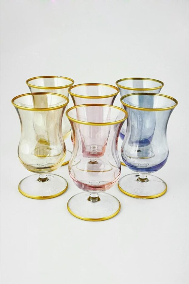 Gold Gilded Luster Coffee and Water - Fruit Cocktail Glass