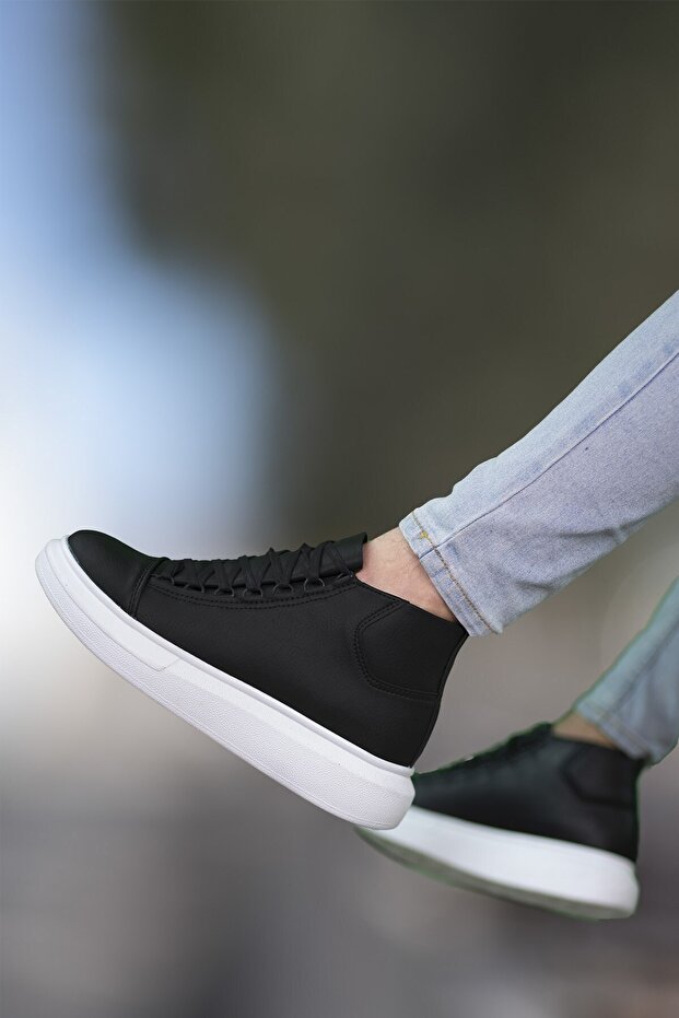 Black and White Men's Boots0012575