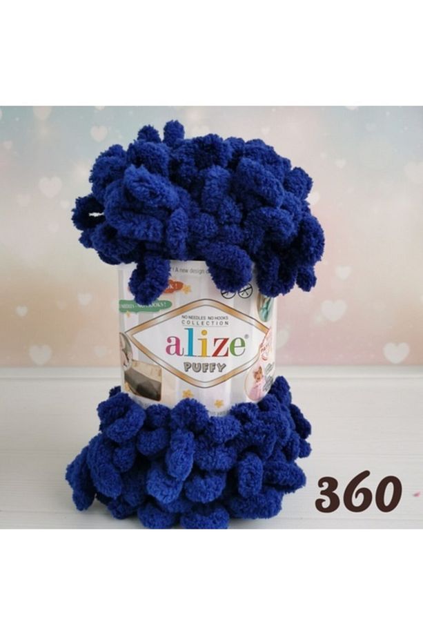 Lacivert 5 Adet Puffy El Örgü İpi Renk 360 - 2