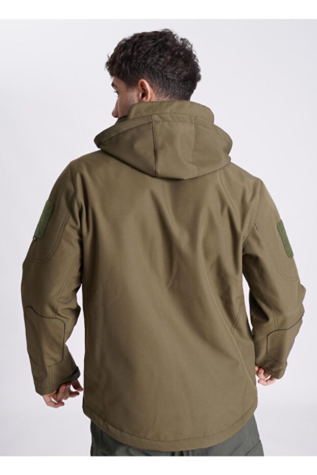 سترة كاكي سوفتشيل مقاومة للمطر - 5