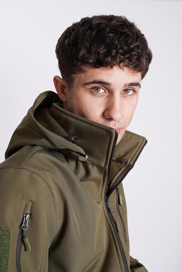 سترة كاكي سوفتشيل مقاومة للمطر - 6