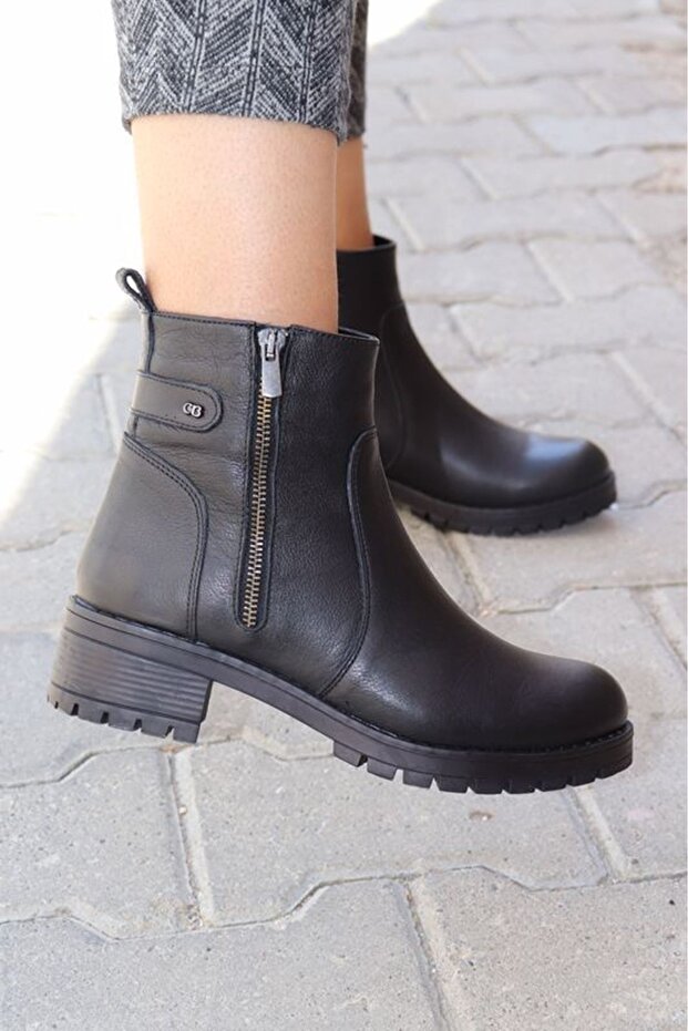 - 4663-1 Siyah Kadın Bot - 3