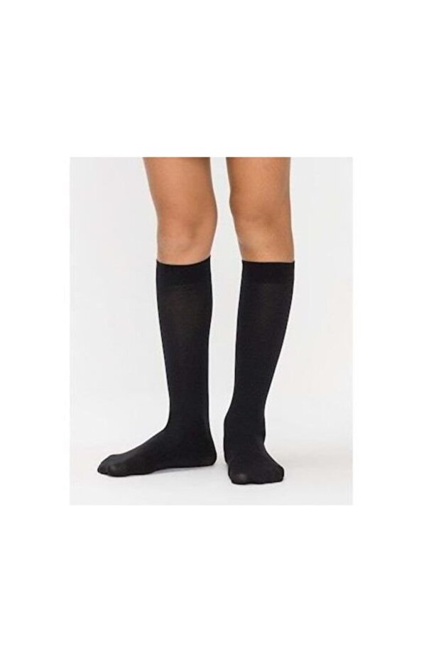 Girl's Black Pretty Extra Cotton Knee-high Socks Pcpp023u16sk